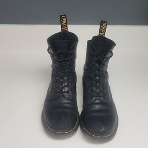 Dr. Martens Black Combat Boots with Air-Cushioned Soles